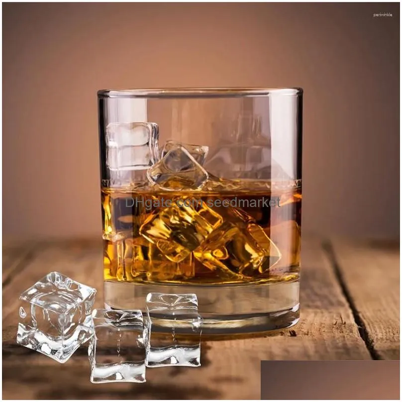 vases 200 pcs simulated ice clear fake square acrylic cubes artificial vase filler faux transparent