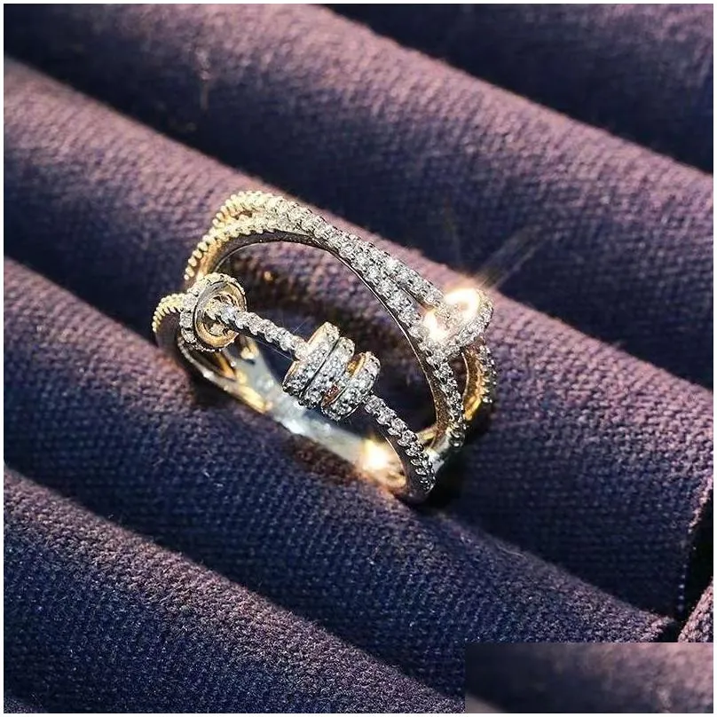 Designer rings luxury designer ring for Women love ring Designers Simulated Diamond White Rose Gold trend fashion good