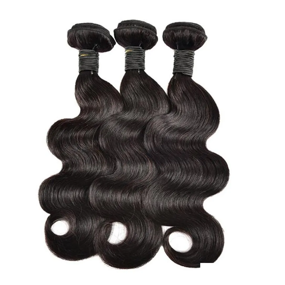 Kiss Hair HumanLoose Wav Yaki 3 Bundles 10-26 inch Brazilian Virgin Remy Straight Deep Curly Body Wave Straight Natural Color Black