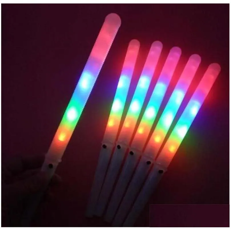  28x1.75cm colorful party led light stick flash glow cotton candy stick flashing cone for vocal concerts night parties dhs 