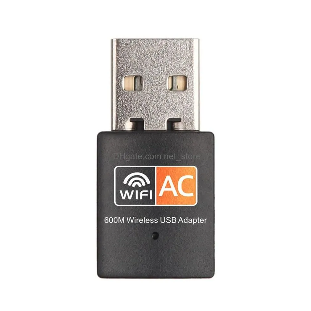 usb wifi adapter 2.4ghz 5ghz 600mbps wifi antenna dual band 802.11b/n/g/ac mini wireless computer network card receiver with retail