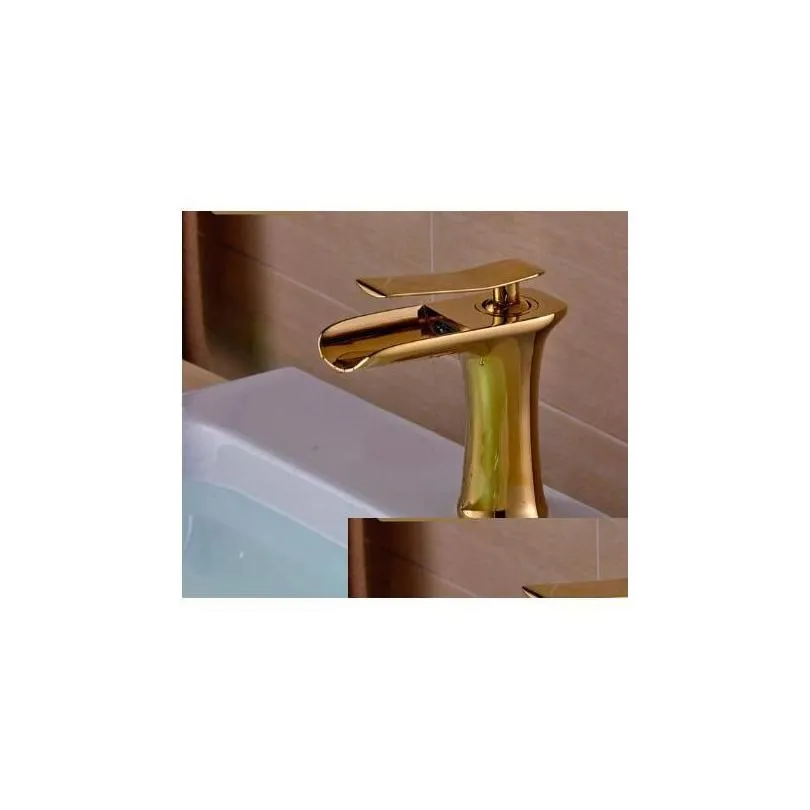 bathroom sink faucets waterfall brass vanity faucet chrome basin mixer tap 83008 drop delivery home garden showers accs dh7wf