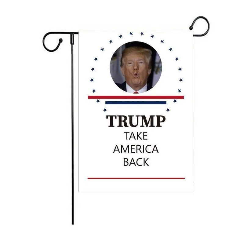 Banner Flags Double Sided 12 X 18 Inch Campaign Garden Flag Trump 2024 Decoration Take America Back Drop Delivery Home Festive Party S Dhuyl