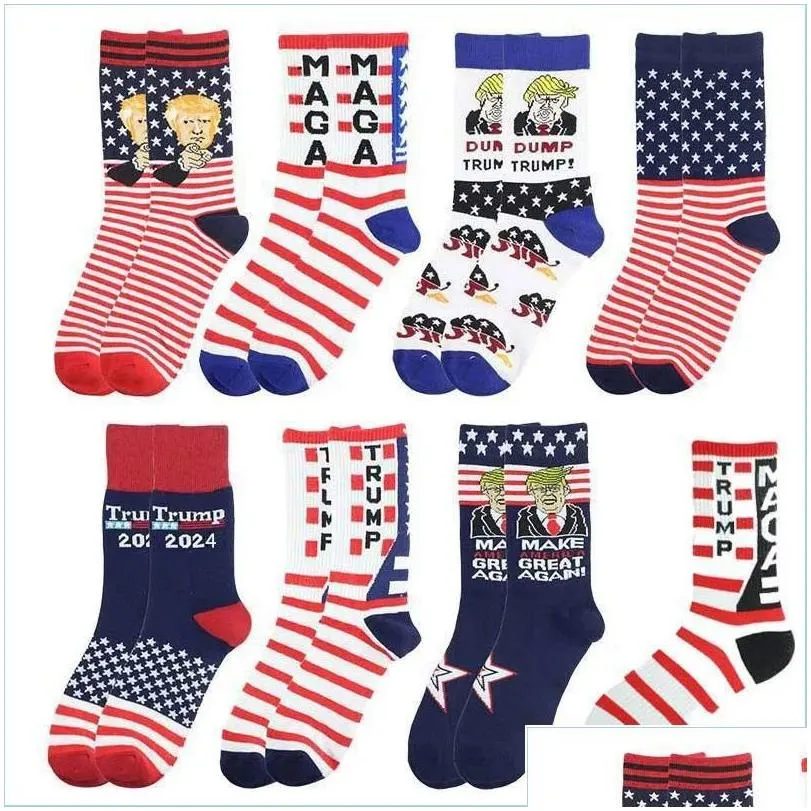 Party Favor Trump 2024 Socks Make America Again Stockings For Adts Women Men Cotton Sports Drop Delivery Home Garden Festive Supplies Dhan7