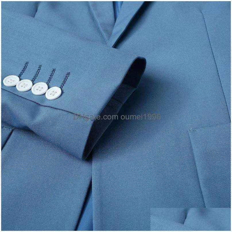 Men`S Suits & Blazers 2023High-Quality Mens Casual Handsome Party Suit Jacket Busin Fi Single West Small British Style Dr Tide Q6Va D Dhfo8