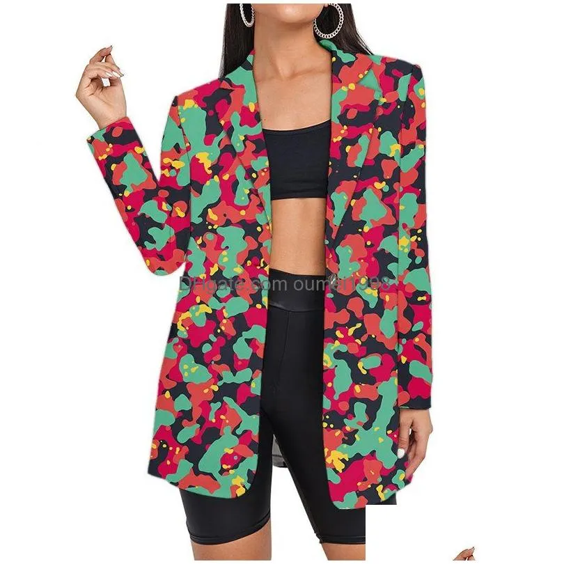 Men`S Suits & Blazers Womens Suit Crane Lady Camoue Dropship Plus Size Clothes Jacket Banana Leaf Floral Cutsom Plaid Wholesale N0Aq Dhvnn