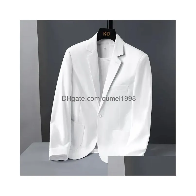 Men`S Suits & Blazers 2023High-Quality Mens Casual Handsome Party Suit Jacket Busin Fi Single West Small British Style Dr Tide Q6Va D Dhfo8