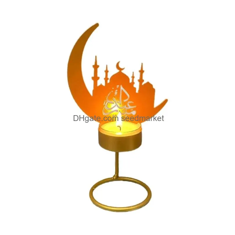 candle holders eid mubarak decorations moon castle holder for table centerpieces candlestick candlestand ramadan holiday party
