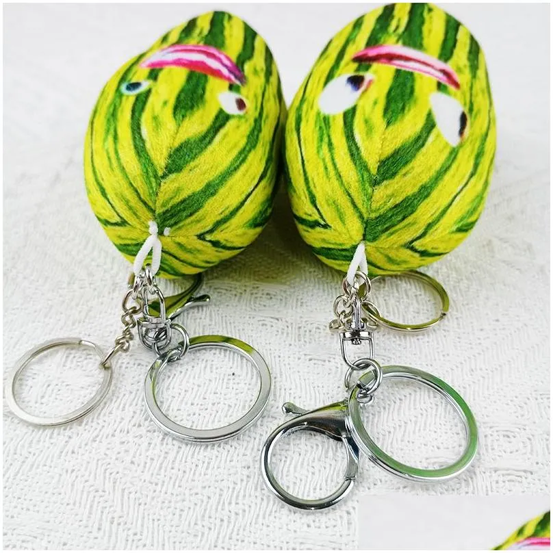 New Fidget Toy Slug Watermelon Strips Inside Voice Funny Mouth Replacing Key Ring Bag Pendant Adult Decompression Toy Talk Doll Plush Toy Plushies Christmas