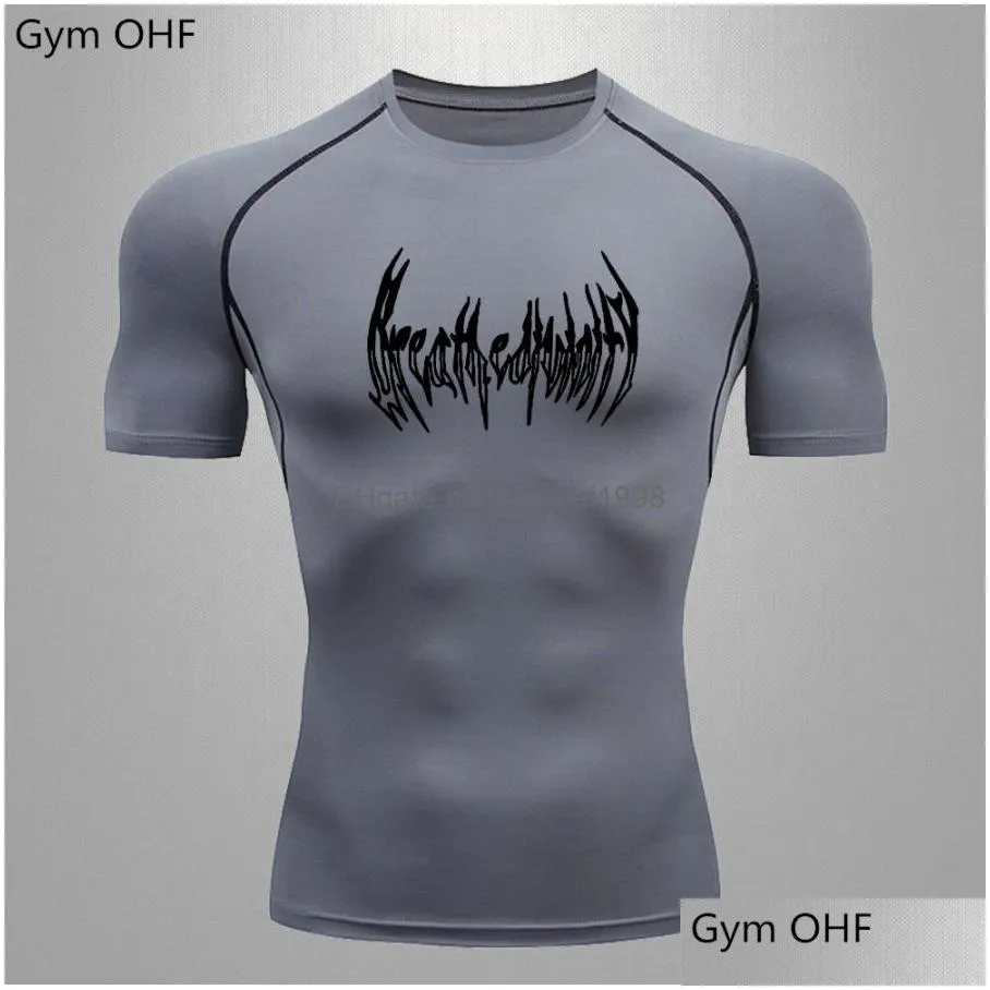 Men`S T-Shirts Men Training Gym Jogging Shirts Compri Running T Shirt Sportswear Quick Dry Rgard Fitn Tight Lg Sleeve Sport Tshirt G9Q Dhilm