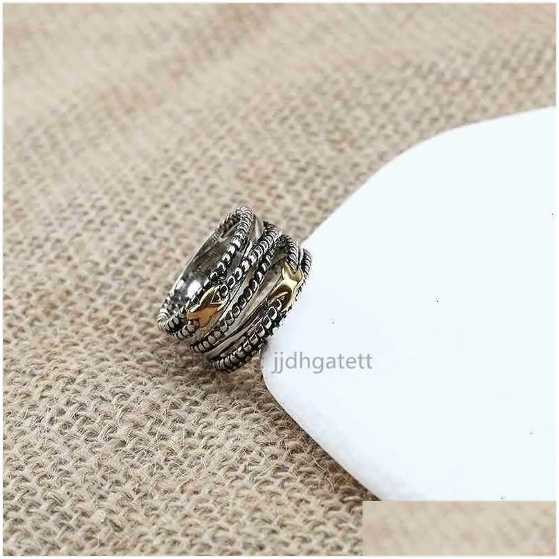 Rings Twisted Women Braided Designer Men Fashion Jewelry for Cross Classic Copper Ring Wire Vintage X Engagement Anniversary Gift