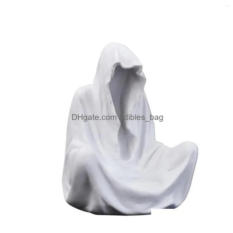 Candle Holders Halloween Ghost Scpture Holder Statue Resin Candlestick Ornament Short Sticks Drop Delivery Home Garden Decor Dh5Fw