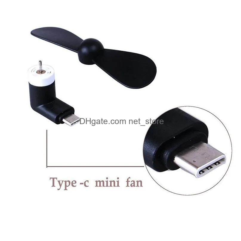 mini usb fan flexible portable super mute cooler cooling for type c android samsung s7 edge phone