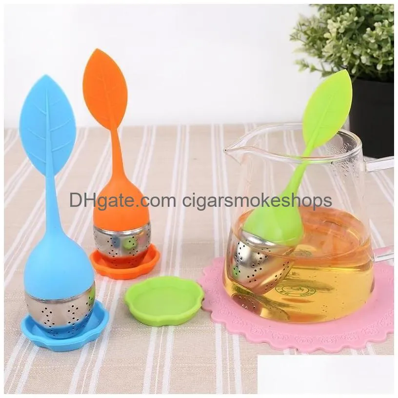 Coffee & Tea Tools Sile Infuser Leaf With Food Grade Make Bag Filter Creative Stainless Steel Strainers Drop Delivery Home Garden Kitc Dhiyt