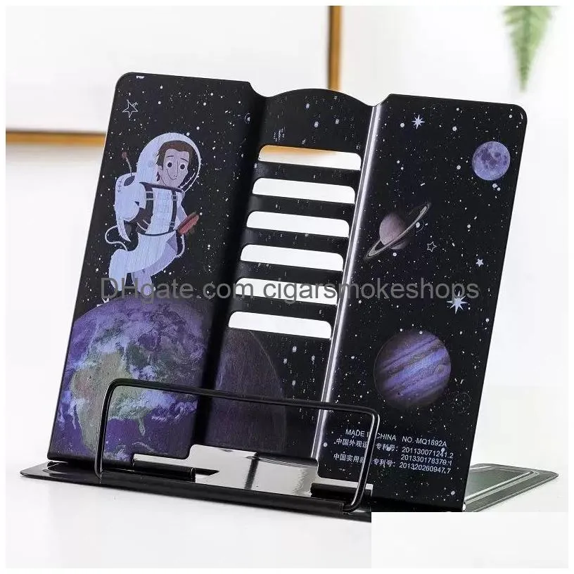 Party Favor Custom Metal Desktop Reading Rack Foldable Book Stand Any Pattern A4 A5 A6 Storage Ends Desk Accessories Drop Delivery Hom Dhlxy