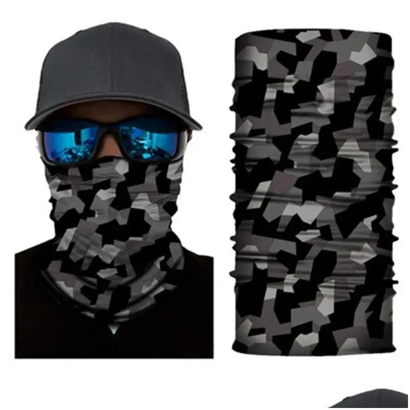  outdoor seamless magic scarf ski camo half face mask bandana neck warmer headband turban cycling mask