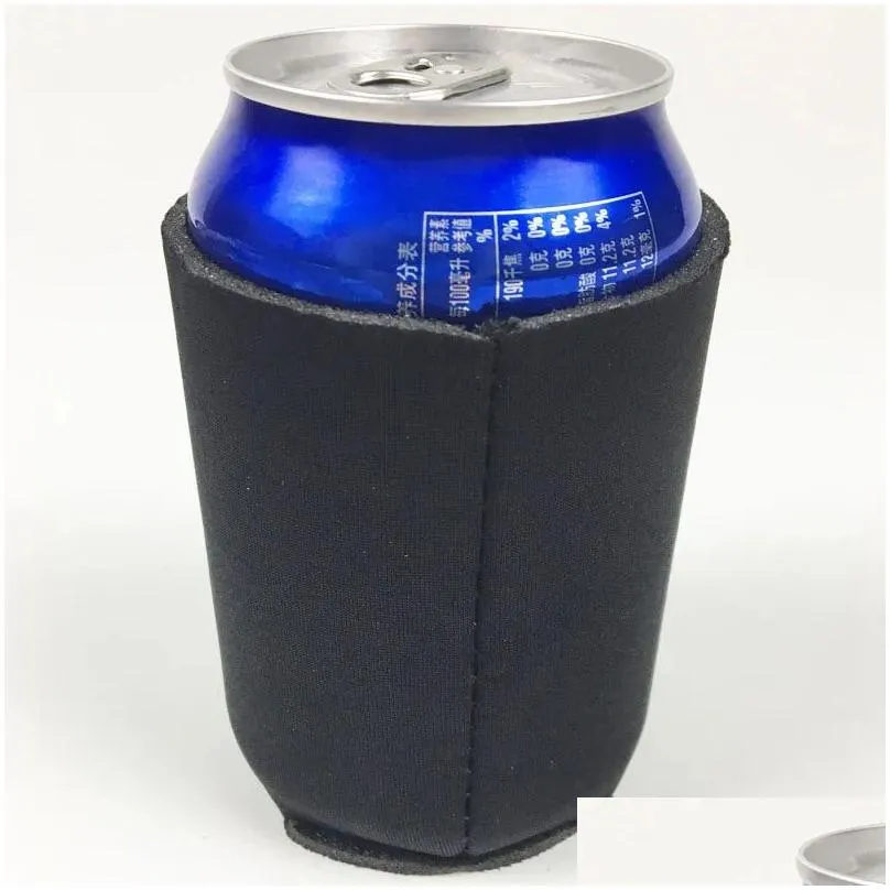 Drinkware Handle Neoprene Can Cooler Ers Foldable Insators Beer Holders Fit For 12Oz Slim Drink Cans Fy4688 Drop Delivery Home Garden Dhx7N