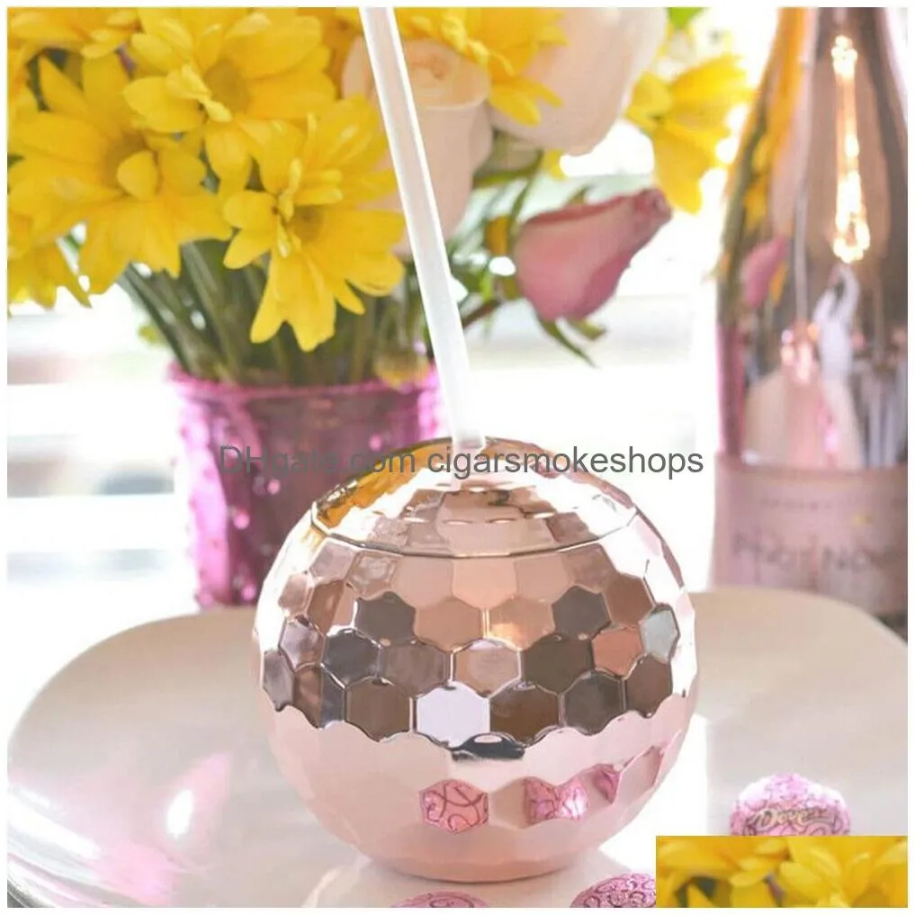 Mugs Disco Flash Ball Cocktail Cups For Nightclub Bar Party Flashlight St Wine Glass Drinking Syrup Juices Bottle Drop Delivery Home G Dhvzp