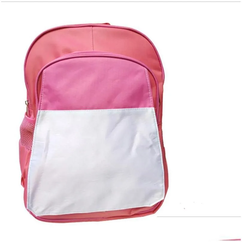 2021 DIY Thermal Transfer Backpack Kids Sublimation Blank Shoulders Bags Colorful Christmas Students Junior`s School Bag Totes Gifts