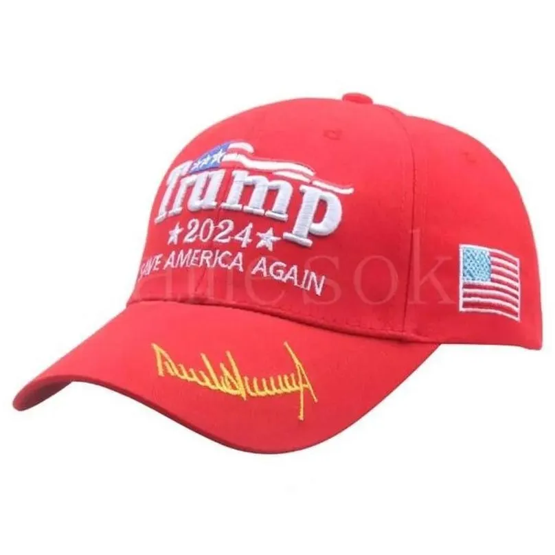Other Festive & Party Supplies Donald Trump 2024 Hats Us Presidential Election Baseball Caps Adjustable Outdoor Sports Hat Drop Delive Dhg2V