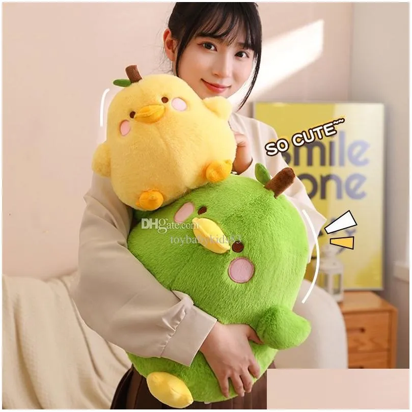 Baby Girl Toy Huggy Wuggy Stitch Plush Doll 20/30/40CM Multicolor mix Stuff Cartoon Duck Pear Plush Toy Doll Funny Toy Fruit Duck Sleep stuffed animals Gift Angry