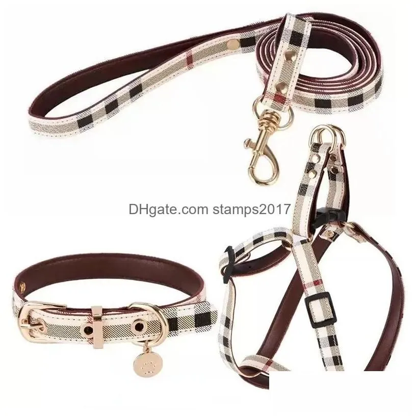 dog collars leashes fashipn harness and set soft adjustable printed leather classic pet collar leash sets for small dogs chihuahua