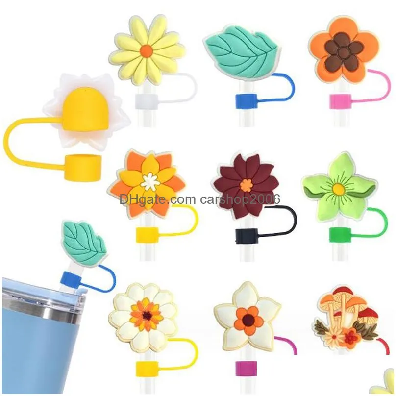 10mm customized straw tips cover topper rubber custom silicone pvc charms custom straw toppers for tumbers wholesale