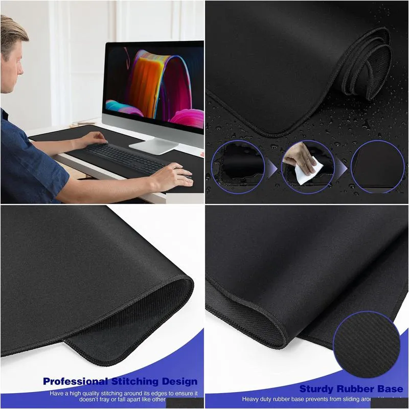 Mouse Pads Wrist Rests XXL Black Mouse Gaming MousePad Large Mouse pad Gamer Mause Carpet PC Desk Mat keyboard pad Computer Mouse Pad