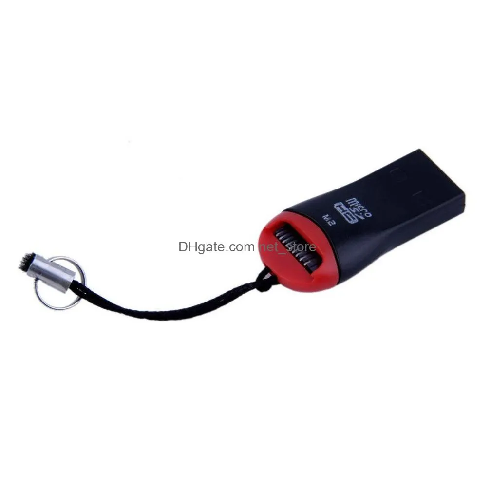 whistle portable usb 2.0 memory card reader data transfer for tf micro sd microsd sdhc m2
