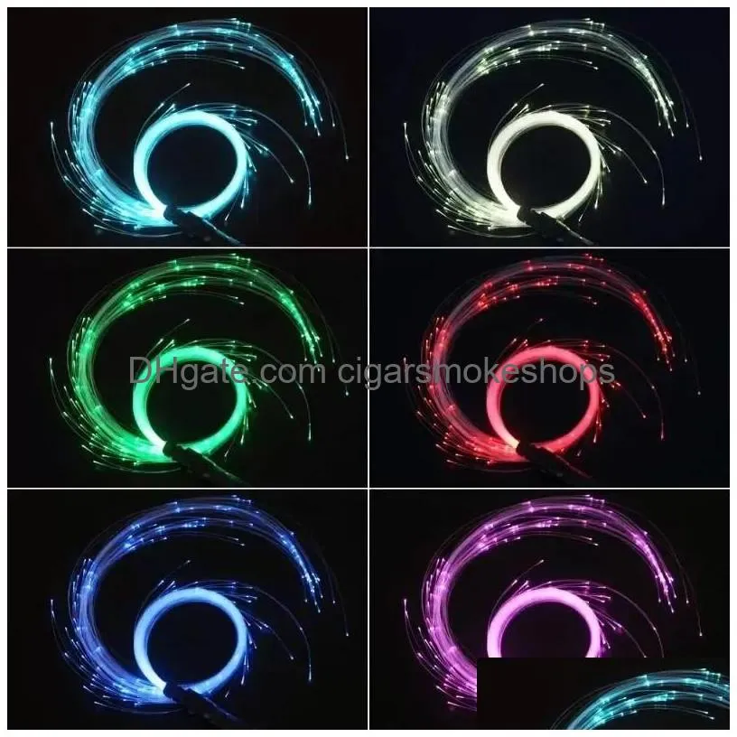 Party Decoration Led Fiber Optic Whip Dance Space Super Glow Single Color Effect Mode Swivel For Dancing Partieslight Drop Delivery Ho Dhbvm