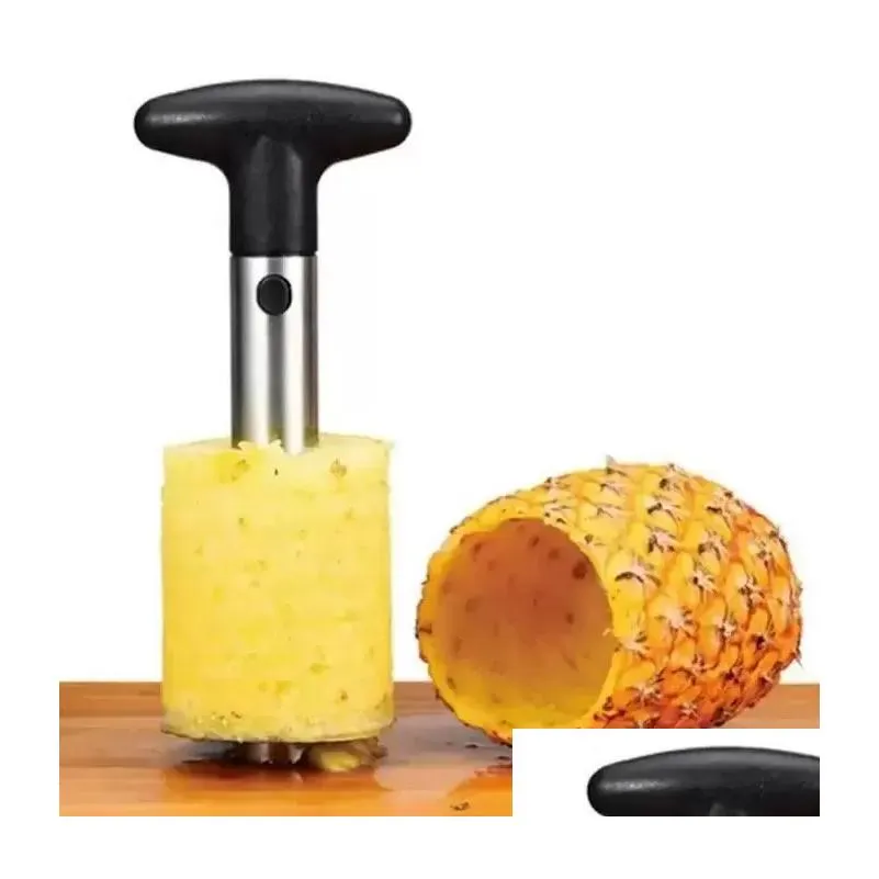 fruit tools stainless steel pineapple peeler cutter slicer corer peel core knife gadget kitchen supplies