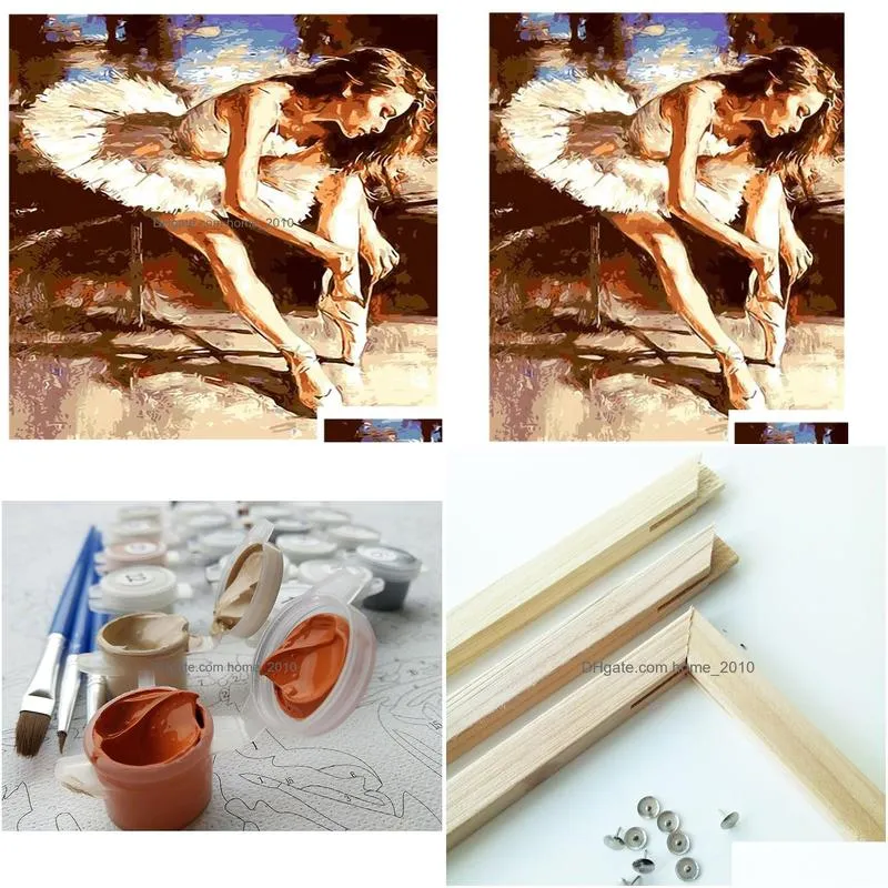 oil paint diy painting by numbers adult hand painted kits paintballet dancers 16 x20 235j8254394