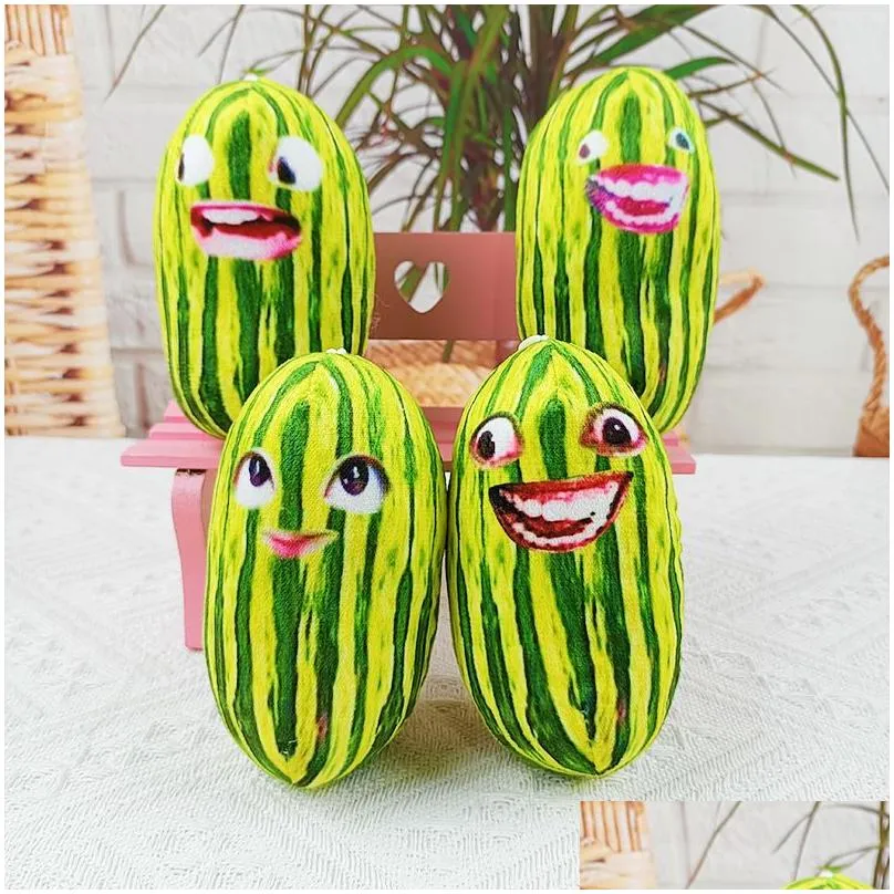 New Fidget Toy Slug Watermelon Strips Inside Voice Funny Mouth Replacing Key Ring Bag Pendant Adult Decompression Toy Talk Doll Plush Toy Plushies Christmas