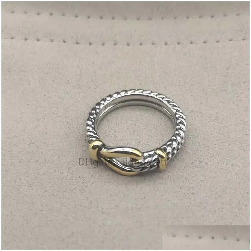Rings Twisted Women Braided Designer Men Fashion Jewelry for Cross Classic Copper Ring Wire Vintage X Engagement Anniversary Gift