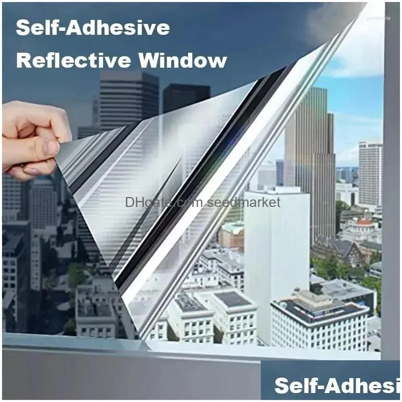 window stickers home office htv adhesive way transparent protection self room shading for one film foil privacy living