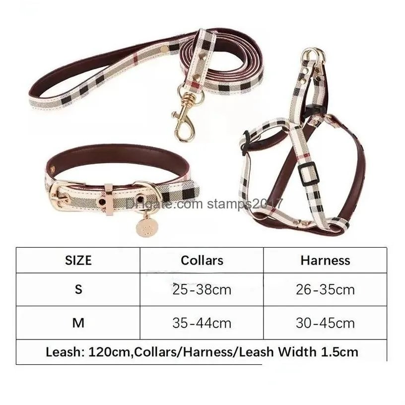 dog collars leashes fashipn harness and set soft adjustable printed leather classic pet collar leash sets for small dogs chihuahua
