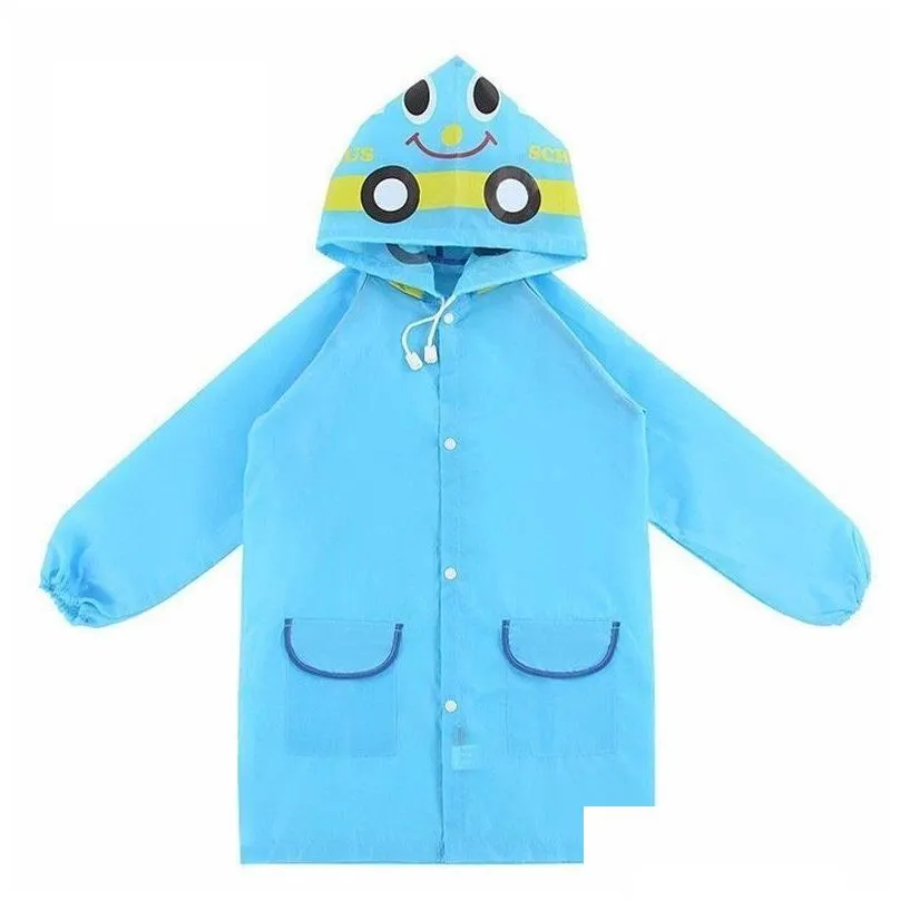 Raincoats Waterproof Children Kid Cartoon Design Baby Summer Rainwear Ponchon 90-130Cm Length Drop Delivery Home Garden Household Sund Dhlah