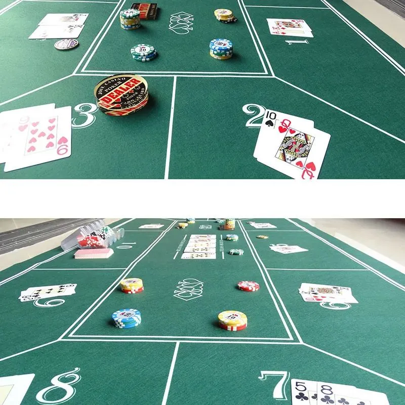 Outdoor Games Activities Texas Hold`em Mat 180x90cm Poker Card Game Table Cloth Casino Mat desktop Beautifully printed Home Gaming Desk Pad