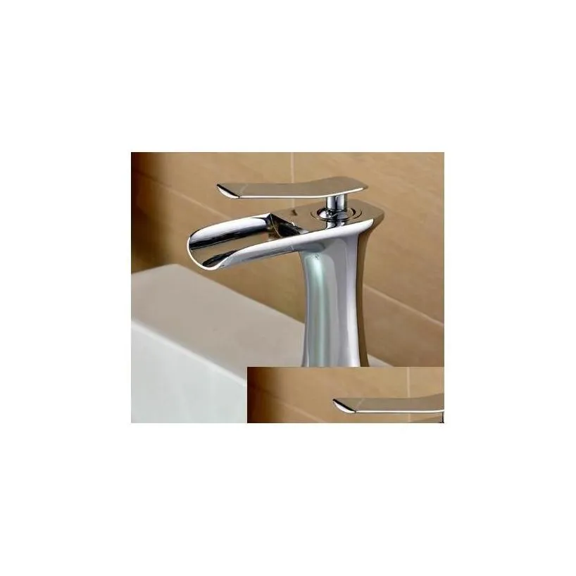 Bathroom Sink Faucets Waterfall Brass Vanity Faucet Chrome Basin Mixer Tap 83008 Drop Delivery Home Garden Showers Accs Dh7Wf Dhh9N