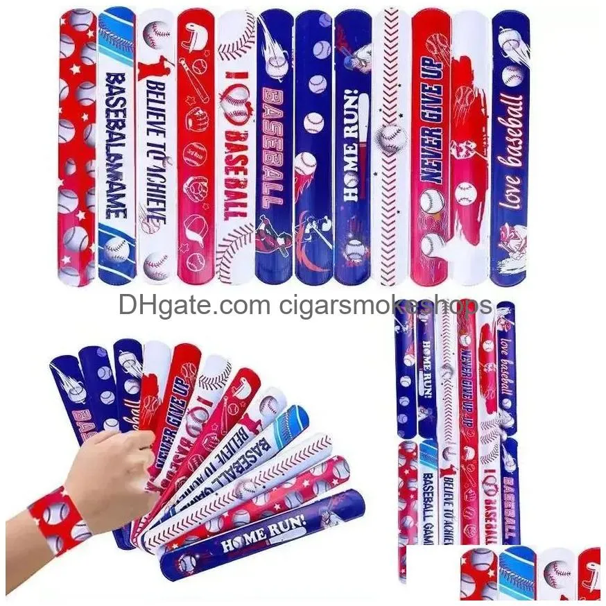 Party Favor Baseball Theme Circle Fan Supplies Football Clap Bracelet Pvc Decorative Drop Delivery Dhqeo