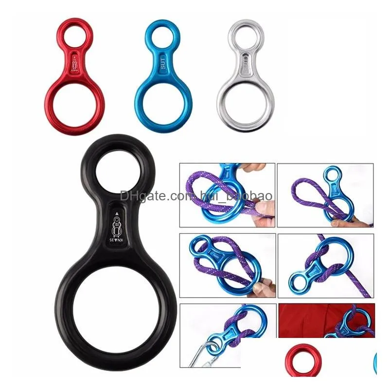 climbing carabiner slow down eight rings outdoor rock climbing equipment supplies 8 style ring protector outdoor dhs 