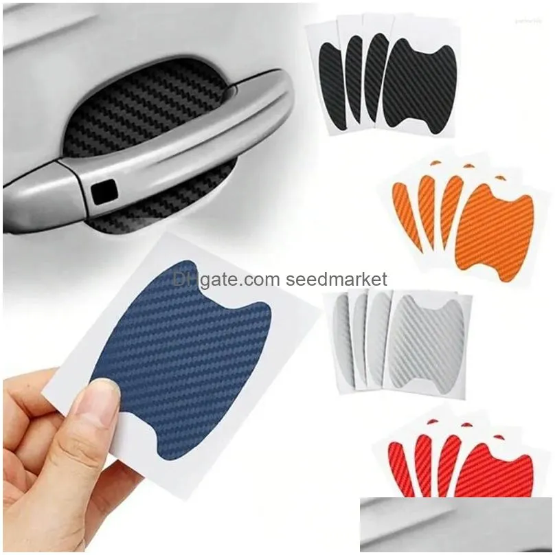 window stickers 4pcs/set car door sticker scratches resistant cover auto handle protection film
