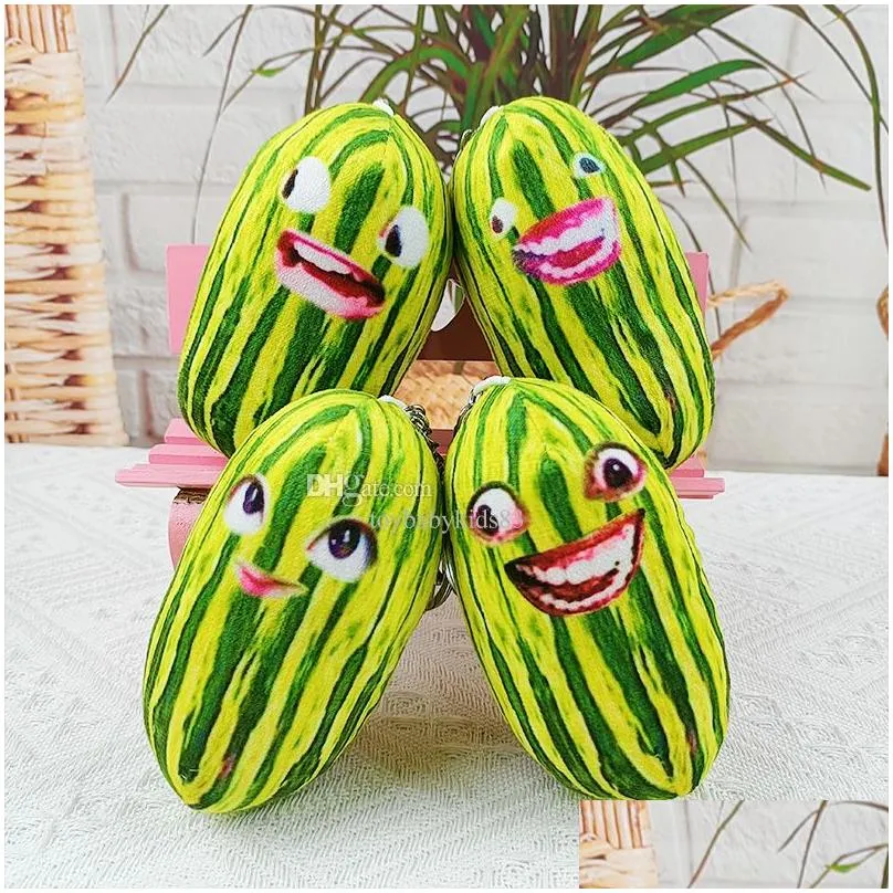 New Fidget Toy Slug Watermelon Strips Inside Voice Funny Mouth Replacing Key Ring Bag Pendant Adult Decompression Toy Talk Doll Plush Toy Plushies Christmas