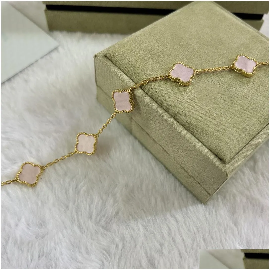 Designer bracelet for Women four Leaf Clover bracelet designer for women Trendy fashion Elegant String of Beads Party Jewelry Gift Wholesale