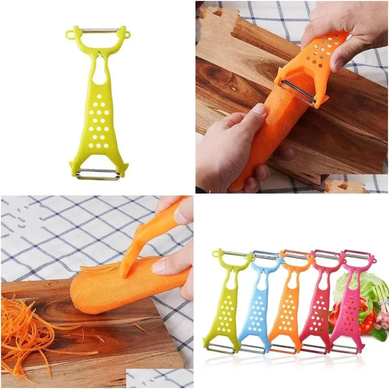 thickening double head paring knife plastic peeler household kitchen fruits potato multi function grater wholesale