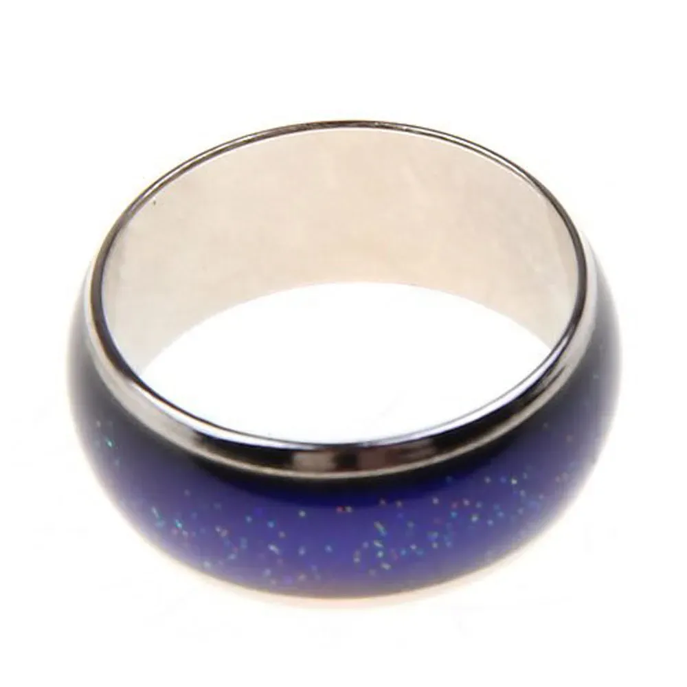 New Unisex 6mm Wide Simple Fashion Mood Sense Warm Color Changing Ring