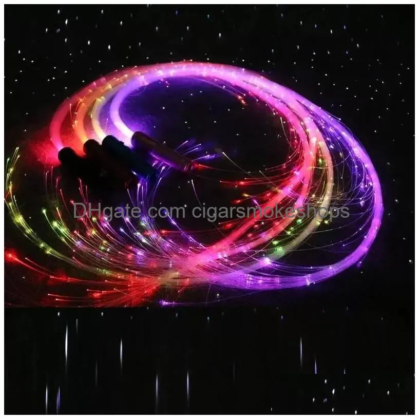 Party Decoration Led Fiber Optic Whip Dance Space Super Glow Single Color Effect Mode Swivel For Dancing Partieslight Drop Delivery Ho Dhbvm