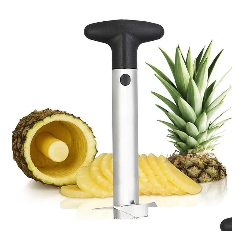 fruit tools stainless steel pineapple peeler cutter slicer corer peel core knife gadget kitchen supplies