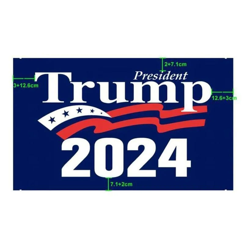 Trump 2024 Flag 10 styles Donald Flags Keep America Great Again Polyester Decor Banner For President USA
