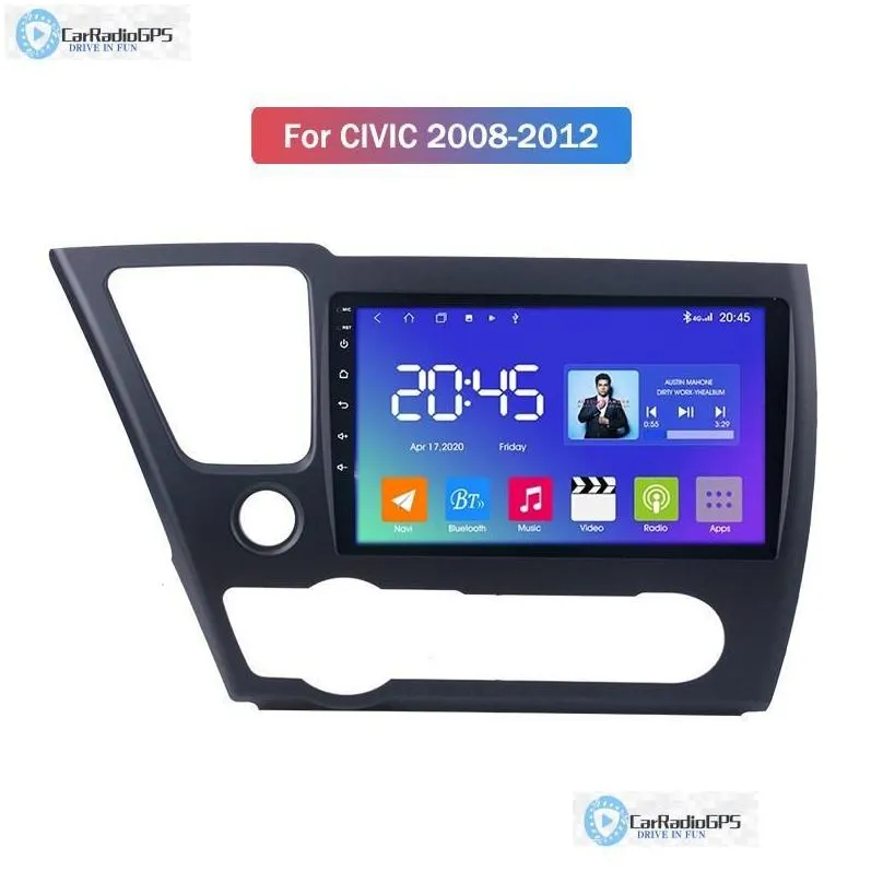 Car dvd Radio Player for Honda CIVIC 2008-2012 Touch Screen Stereo Video Audio GPS Multimedia BT 4G WiFi 10 Inch Android